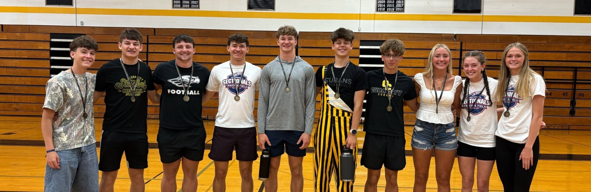 Track athletes at state sendoff